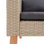 Preview:  2-tlg. Garten-Lounge-Set mit Auflagen Poly Rattan Beige