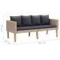 Preview:  2-tlg. Garten-Lounge-Set mit Auflagen Poly Rattan Beige