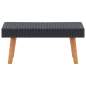 Preview:  2-tlg. Garten-Lounge-Set mit Kissen Poly Rattan Schwarz