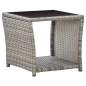 Preview:  3-tlg. Garten-Lounge-Set mit Kissen Poly Rattan Grau