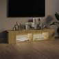 Preview: TV-Schrank mit LED-Leuchten Sonoma-Eiche 135x39x30 cm 