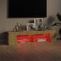 Preview: TV-Schrank mit LED-Leuchten Sonoma-Eiche 135x39x30 cm 