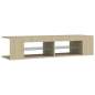 Preview: TV-Schrank mit LED-Leuchten Sonoma-Eiche 135x39x30 cm 