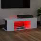 Preview: TV-Schrank mit LED-Leuchten Weiß 90x39x30 cm 