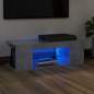 Preview: TV-Schrank mit LED-Leuchten Betongrau 90x39x30 cm