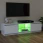 Preview: TV-Schrank mit LED-Leuchten Weiß 120x30x35,5 cm