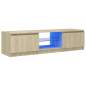 Preview: TV-Schrank mit LED-Leuchten Sonoma-Eiche 140x40x35,5 cm