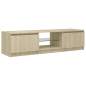 Preview: TV-Schrank mit LED-Leuchten Sonoma-Eiche 140x40x35,5 cm