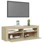 Preview: TV-Schrank mit LED-Leuchten Sonoma-Eiche 120x35x40 cm