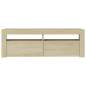 Preview: TV-Schrank mit LED-Leuchten Sonoma-Eiche 120x35x40 cm