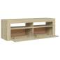 Preview: TV-Schrank mit LED-Leuchten Sonoma-Eiche 120x35x40 cm