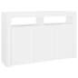 Preview: Sideboard mit LED-Leuchten Weiß 115,5x30x75 cm