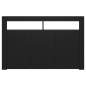 Preview: Sideboard mit LED-Leuchten Schwarz 115,5x30x75 cm