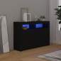 Preview: Sideboard mit LED-Leuchten Schwarz 115,5x30x75 cm