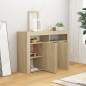 Preview: Sideboard mit LED-Leuchten Sonoma-Eiche 115,5x30x75 cm