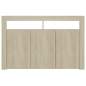 Preview: Sideboard mit LED-Leuchten Sonoma-Eiche 115,5x30x75 cm