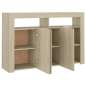 Preview: Sideboard mit LED-Leuchten Sonoma-Eiche 115,5x30x75 cm