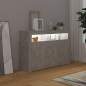 Preview: Sideboard mit LED-Leuchten Betongrau 115,5x30x75 cm