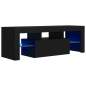 Preview: TV-Schrank mit LED-Leuchten Schwarz 120x35x40 cm