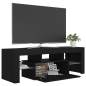 Preview: TV-Schrank mit LED-Leuchten Schwarz 120x35x40 cm