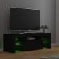 Preview: TV-Schrank mit LED-Leuchten Schwarz 120x35x40 cm