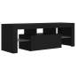 Preview: TV-Schrank mit LED-Leuchten Schwarz 120x35x40 cm