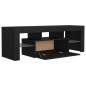 Preview: TV-Schrank mit LED-Leuchten Schwarz 120x35x40 cm