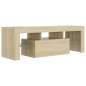 Preview: TV-Schrank mit LED-Leuchten Sonoma-Eiche 120x35x40 cm