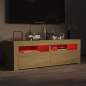 Preview: TV-Schrank mit LED-Leuchten Sonoma-Eiche 120x35x40 cm