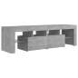 Preview:  TV-Schrank mit LED-Beleuchtung Betongrau 140x36,5x40 cm