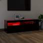 Preview: TV-Schrank mit LED-Leuchten Schwarz 120x35x40 cm