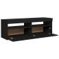 Preview: TV-Schrank mit LED-Leuchten Schwarz 120x35x40 cm