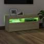 Preview: TV-Schrank mit LED-Leuchten Sonoma-Eiche 90x35x40 cm