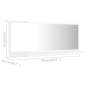 Preview:  Badspiegel Hochglanz-Weiß 90x10,5x37 cm Holzwerkstoff
