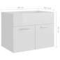 Preview:  Waschbeckenunterschrank Hochglanz-Weiß 60x38,5x46cm