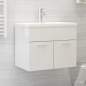 Preview:  Waschbeckenunterschrank Hochglanz-Weiß 60x38,5x46cm