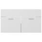 Preview:  Waschbeckenunterschrank Weiß Sonoma-Eiche 80x38,5x46 cm