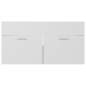 Preview:  Waschbeckenunterschrank Weiß Sonoma-Eiche 90x38,5x46 cm