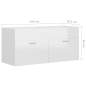 Preview:  Waschbeckenunterschrank Hochglanz-Weiß 100x38,5x46 cm