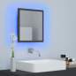 Preview:  LED-Badspiegel Grau 40x8,5x37 cm Acryl