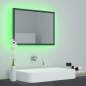Preview:  LED-Badspiegel Hochglanz-Grau 60x8,5x37 cm Acryl