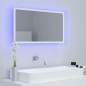 Preview:  LED-Badspiegel Weiß 80x8,5x37 cm Acryl