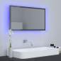 Preview:  LED-Badspiegel Hochglanz-Grau 80x8,5x37 cm Acryl