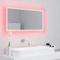 Preview:  LED-Badspiegel Weiß 90x8,5x37 cm Acryl