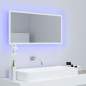 Preview:  LED-Badspiegel Weiß 90x8,5x37 cm Acryl
