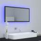 Preview:  LED-Badspiegel Grau 90x8,5x37 cm Acryl
