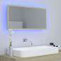 Preview:  LED-Badspiegel Sonoma-Eiche 90x8,5x37 cm Acryl