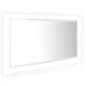 Preview:  LED-Badspiegel Hochglanz-Weiß 90x8,5x37 cm Acryl