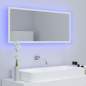 Preview:  LED-Badspiegel Weiß 100x8,5x37 cm Acryl