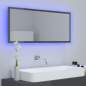 Preview:  LED-Badspiegel Hochglanz-Grau 100x8,5x37 cm Acryl